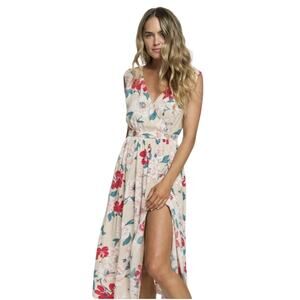 Roxy In The Mood For Dance Floral Wrap Dress - Size XS